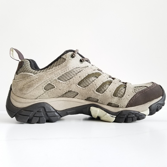 Merrell Moab Low Gray Suede Granite Hiking Shoes - Picture 4 of 8